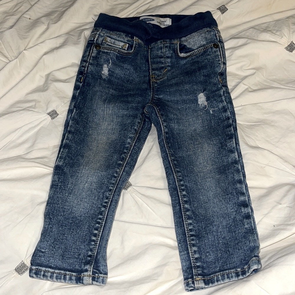 Baby old navy acid washed skinny jeans size 18-24 months